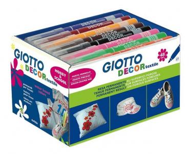 GIOTTO Textil-Faserstifte, 6er Set (4 + 2 Neonfarben)