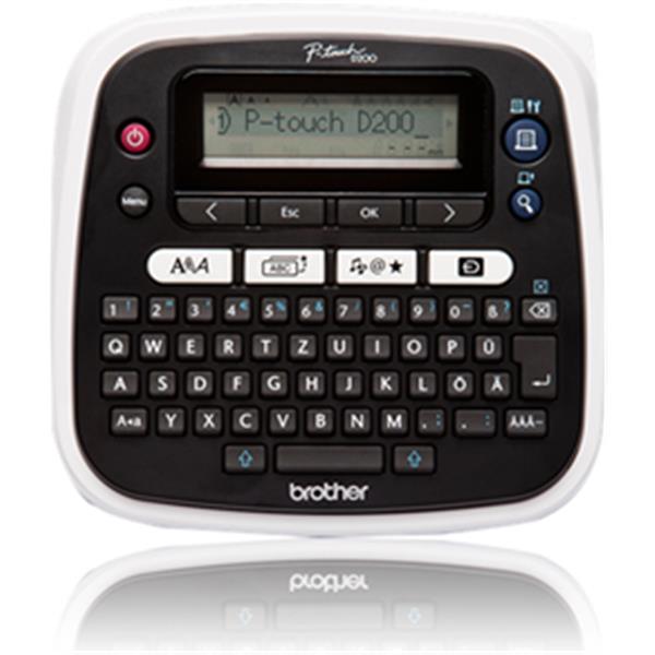 Preview: Brother P-touch D200 schwarz/weiß TZ-Bänder 3.5-12mm