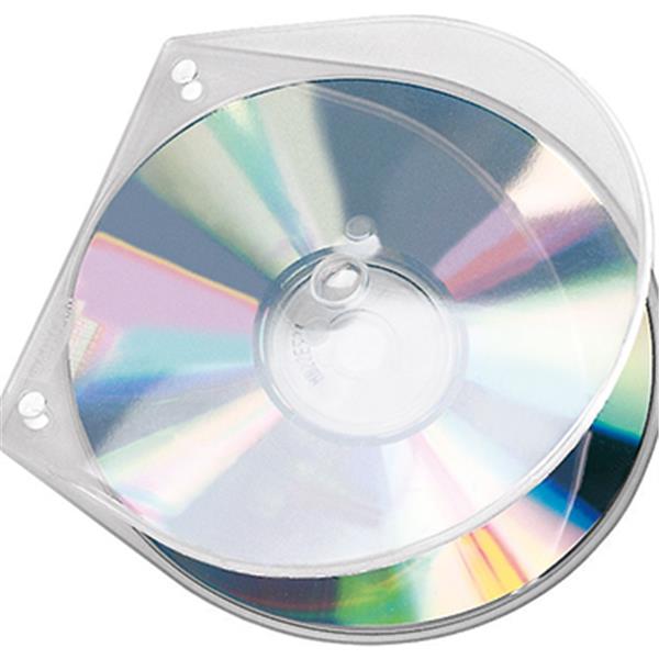 Preview: CD/DVD-Abheftbox 1-CD transparent PP Velobox             Packung 10 Stück