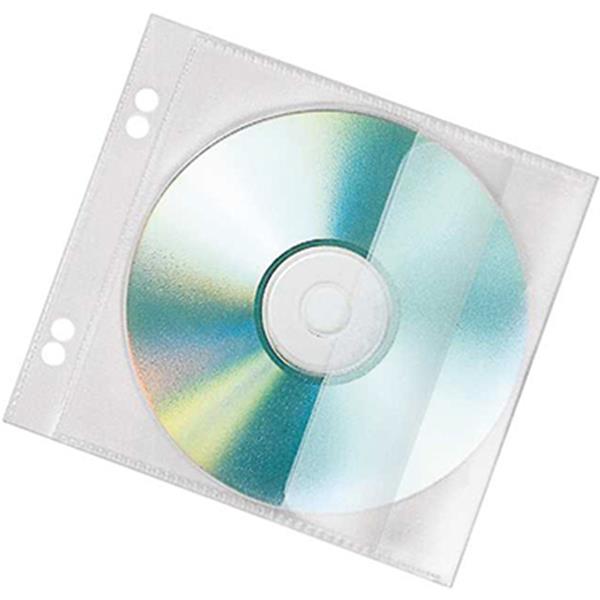 Preview: CD/DVD-Abhefthüllen 1-CD/DVD transp. PP Verschlußlasche     Pack 10 Stück