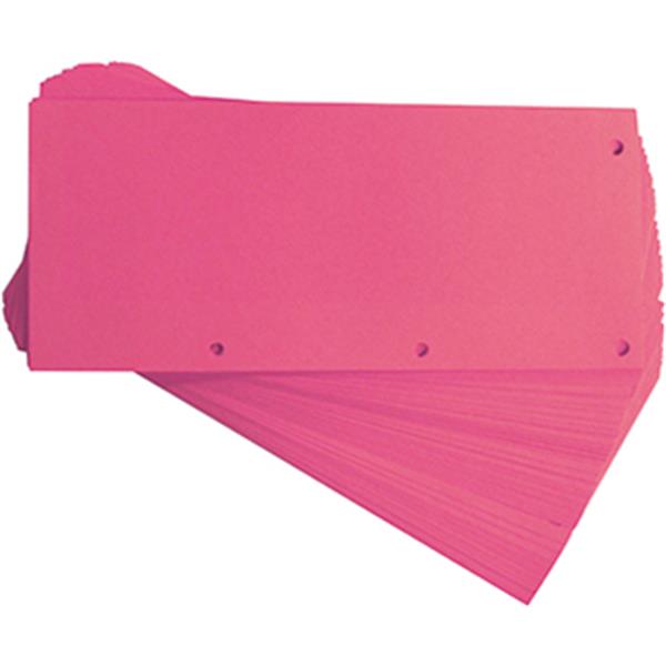 Preview: Trennstreifen pink 10.5x24cm Duo 160g beidseitig gelocht 60 St./Pack.