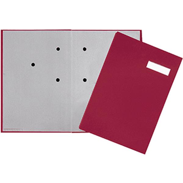 Preview: PAGNA Unterschriftsmappe rot Eco-Einband Löschkarton 20teilig