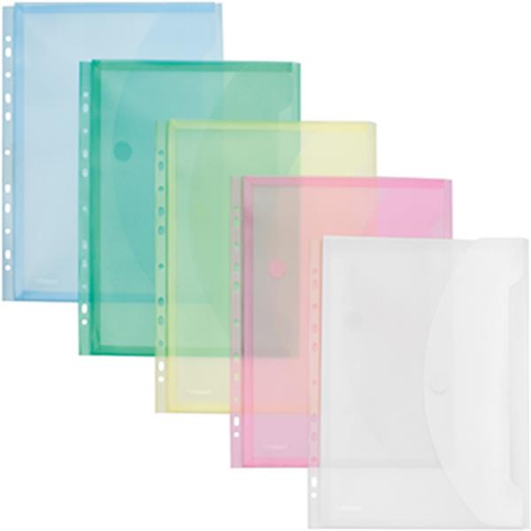 Preview: FolderSys Sichttaschen A4 sortiert farbig                  10 St./Pack.