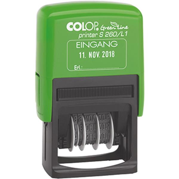 Preview: COLOP Datumsstempel Printer S260 L1 Green Line Eingang