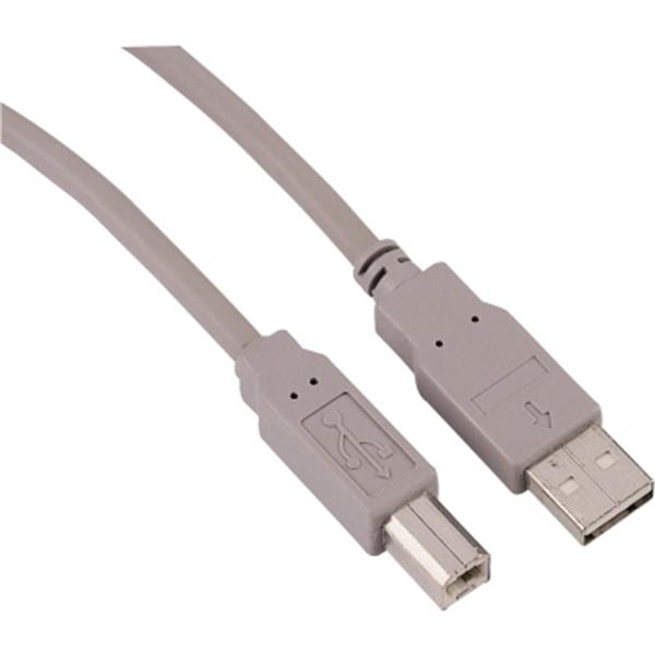Preview: Hama USB Kabel 2.0 1.8m grau 480MBit/s