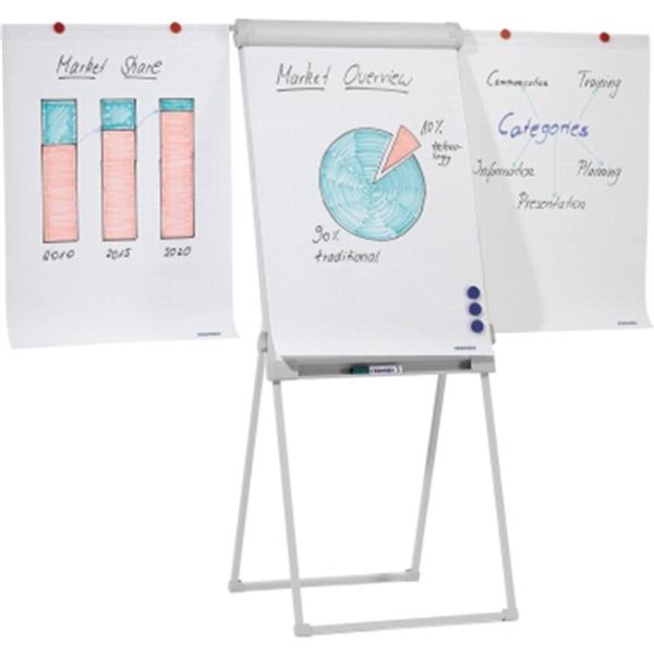 Preview: Flipchart Deluxe Standard 67x95cm PROSerie PRO 4-Bein hellgrau