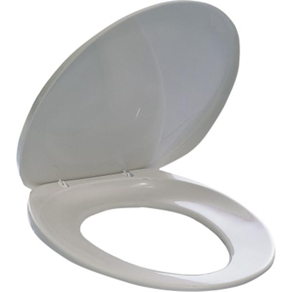 Preview: Durable Toilettendeckel/WC-Sitz weiß Kunststoff universell 39x4x45cm