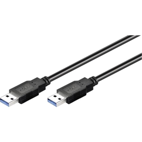 Preview: Goobay USB-Kabel 3.0 3m schwarz USB-A-Stecker/USB-A-Stecker