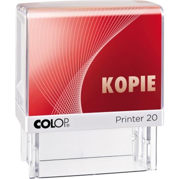 Preview: Textstempel KOPIE 38mm Printer 20 selbstfärbend m. rotem Stempelkissen