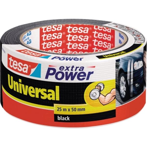 Preview: Tesa Gewebeband schwarz 50mmx25m extra Power Universal
