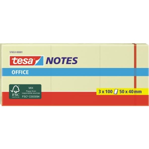 Preview: Haftnotizen 50x40mm Office Notes 100 Blatt          Packung 4x3 Block