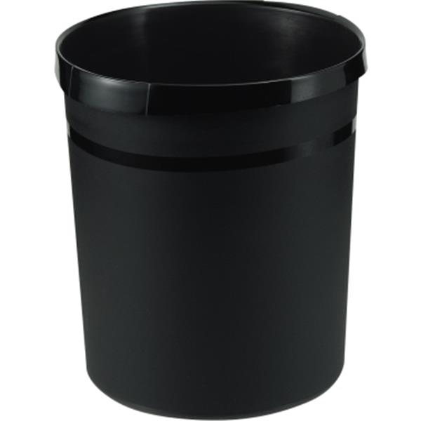 Preview: Papierkorb 18 Liter öko-schwarz GRIP KARMA. mit 2 Griffmulden