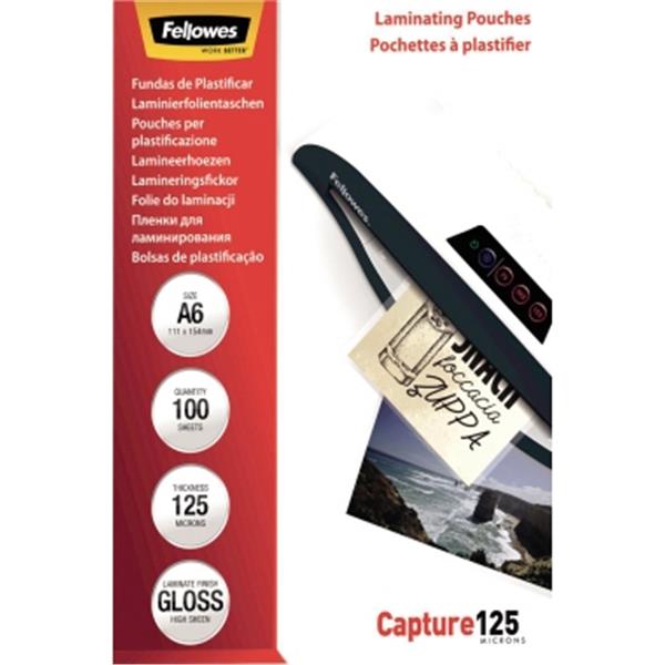 Preview: Laminierfolien A6 125mic glänzend 111x154mm Capture      100 St./Pack.