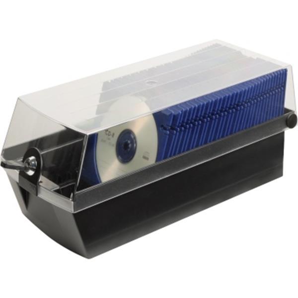 Preview: CD/DVD-Box 60CDs schwarz/transparent Mäx 60 168x365x150mm