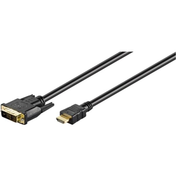 Preview: Goobay HDMI Kabel 3m HDMI-Stecker/ DVI-D Stecker schwarz