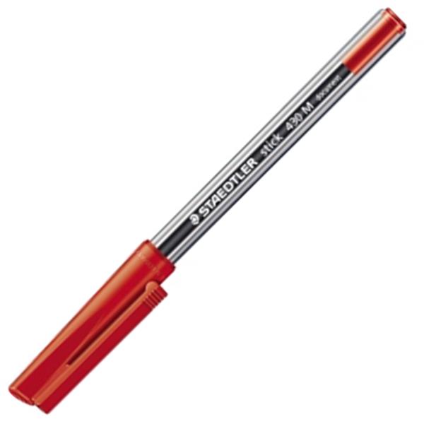 Preview: Kugelschreiber M rot/transparent Stick430-M