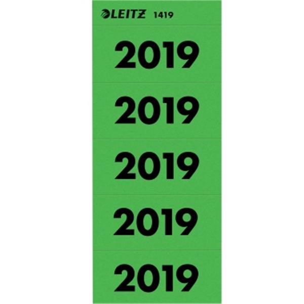 Preview: Inhaltsschilder 2019 60x25.5mm grün selbstklebend   Packung 100 Schilder