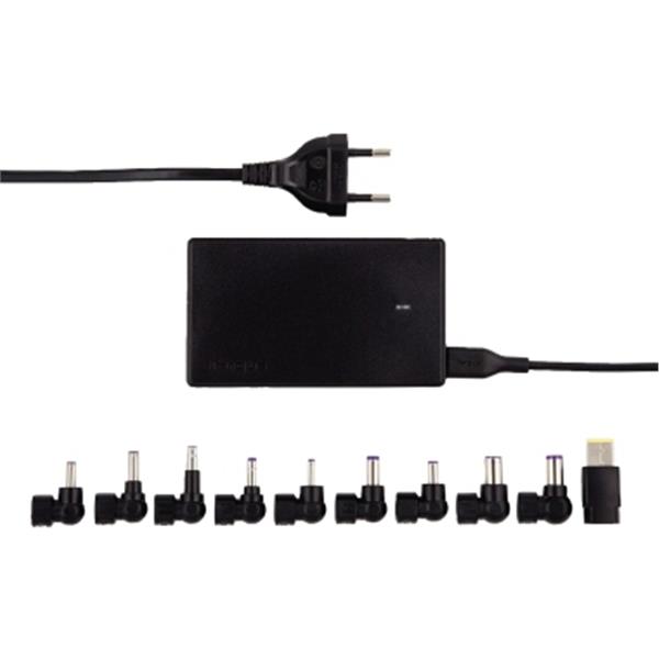 Preview: Targus USB Ladegerät/Netzteil inkl. 7 Notebook-Ausgangsstecker schwarz
