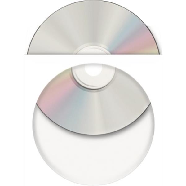 Preview: CD/DVD-Papierhüllen 1CD weiß Rücken selbstkl. Fenster    Ktn. 1000 Stück