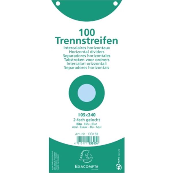 Preview: Trennstreifen blau 10.5x24cm 180g 100 St./Pack.