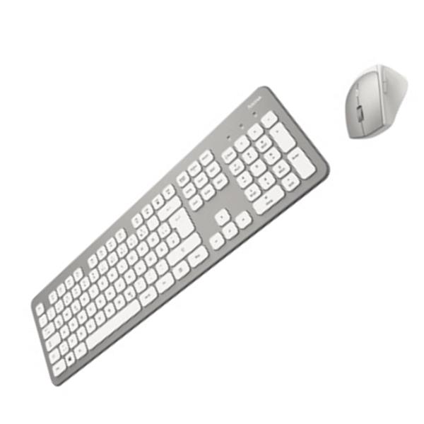 Preview: Hama Tastatur-Maus-Set KMW-700 silber/weiß inkl.Empfänger