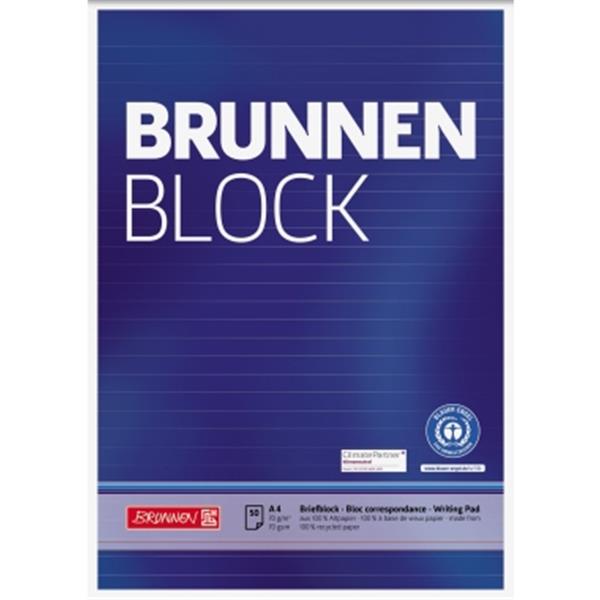 Preview: BRUNNEN Briefblock RCP 105261701 DIN A4 50Blatt liniert