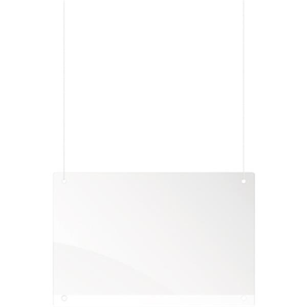 Preview: Hygieneschutzschild Acryl 80x65cm abhängbar zur Deckenmontage Franken