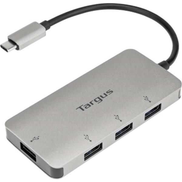 Preview: Targus USB-Hub USB-C 4x USB-A 3.0 bus-powered silber 5 Gbyte/s