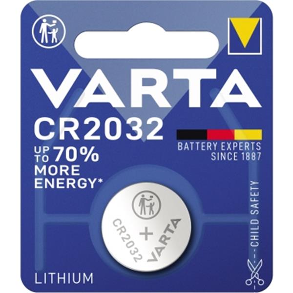 Preview: Varta Batterie CR2032 3.0V/230mAh Lithium Electronics-Zelle
