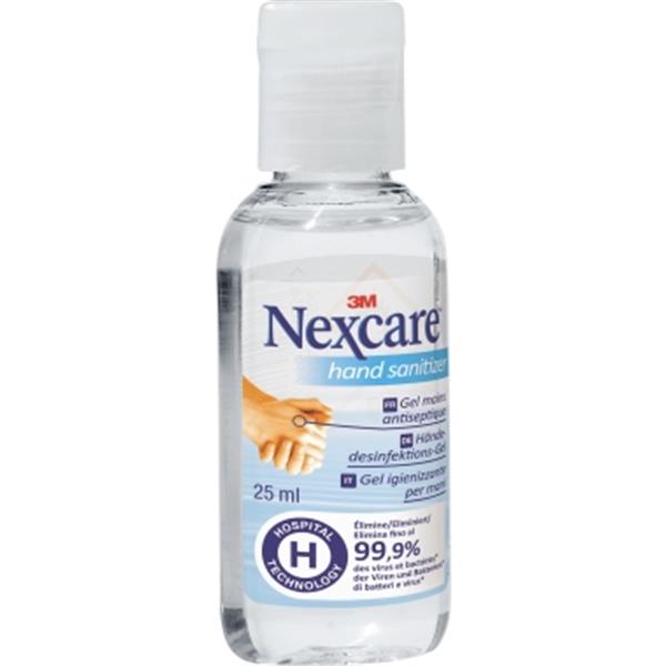Preview: 3M Nexcare Händedesinfektionsmittel 25ml mit Kipp-Dosierdeckel