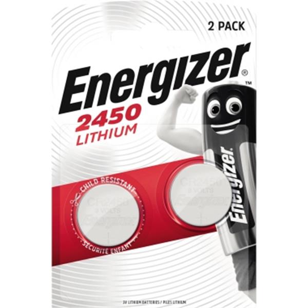 Preview: Energizer Knopfzellen CR2450 Lithium 3V                       2 St./Pack.