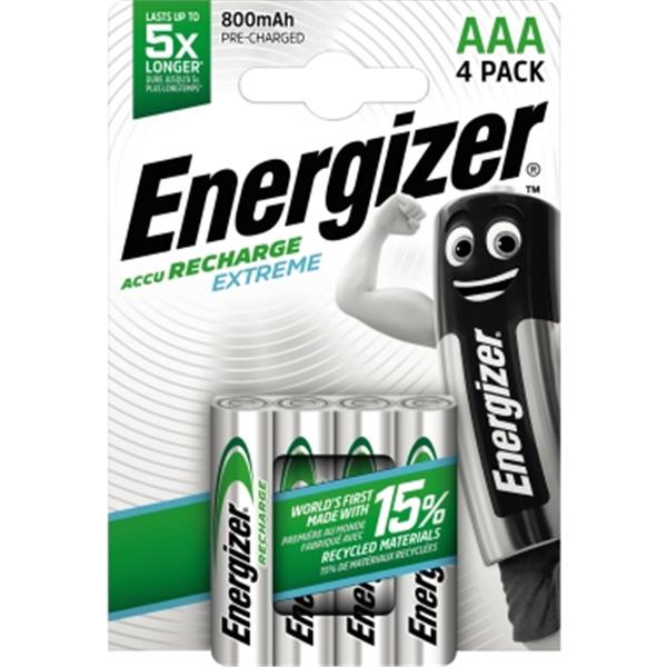Preview: Energizer Akku AAA/Micro 1.2V/800mAh HR03 Recharge Extreme    4 St./Pack.