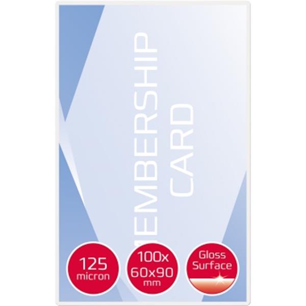 Preview: Laminiertaschen 60x90mm 2x125Mic glänzend Business-Card  Pack 100 St.