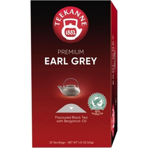 Preview: Teekanne Tee Premium Earl Grey einzeln kuvertiert    Pack 20 Beutel