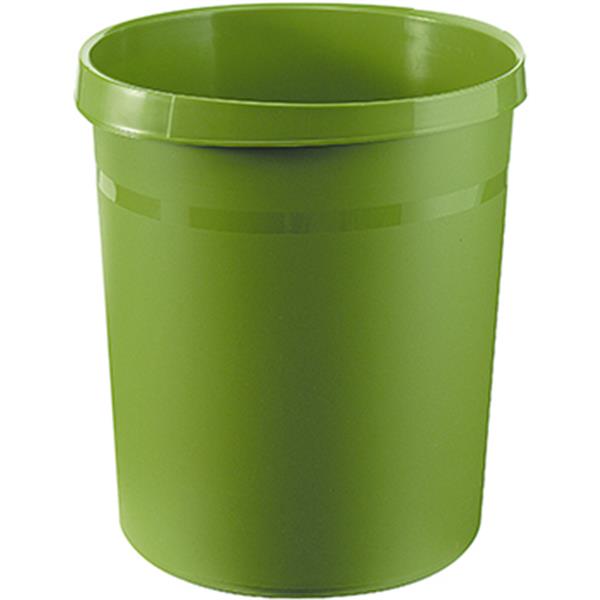 Preview: Papierkorb GRIP grün 18l rund Kunststoff