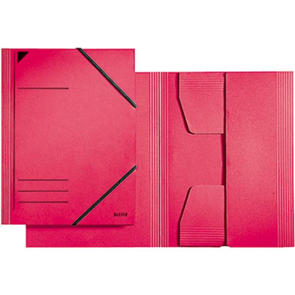 Preview: Eckspanner rot A4 Karton/Pappe 3 Jurisklappen