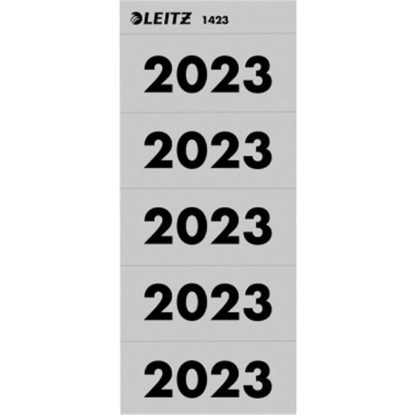 Preview: Leitz Inhaltsschilder 2023 grau selbstklebend           100 St./Pack