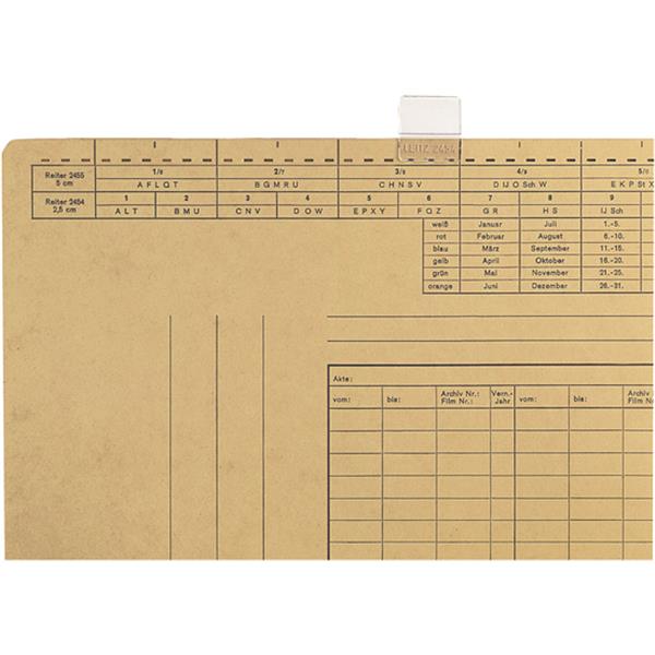 Preview: Vollsichtreiter 25mm 3zeilig für Einstellmappen Packung 50 Reiter