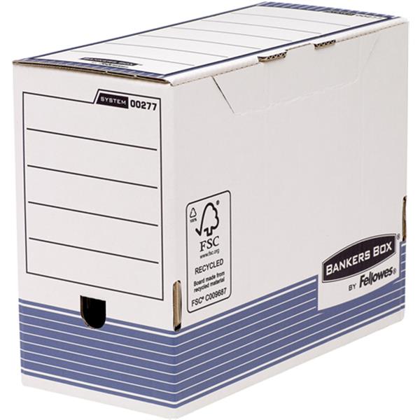 Preview: Archivschachteln A4 150mm weiß/blau Bankers Box         Packung 10 Stück