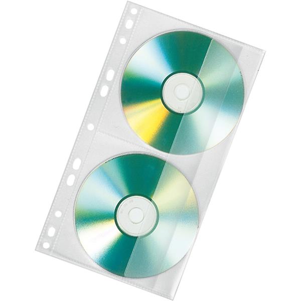 Preview: CD/DVD-Abhefthüllen 2CDs transparent Laschenverschluß    Packung 10 Stück