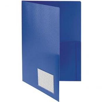 Broschürenmappe A4 PP blau Angebotsmappe Klarsichttasche