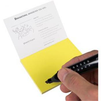 Moderationskarte Notes S 10x7,4cm selbsthaftend 95Blatt PP gelb