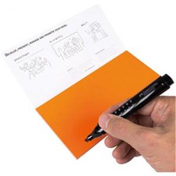 Moderationskarte Notes M 20x10cm selbsthaftend 95Blatt PP orange