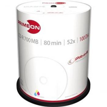 PRIMEON CD-R 2761106 52x 700MB 80Min. Spindel 100 St./Pack.