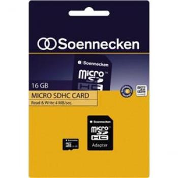 Soennecken Speicherkarte 71632 micro SDHC mit Adapter Class 4 16GB