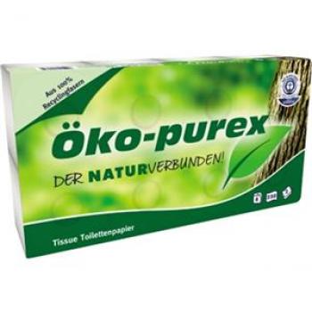 Toilettenpapier 2lagig Recycling Öko Purex weiß 250Bl. 8 Rollen/Packung