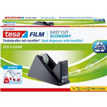Tesa Tischabroller schwarz 19mmx33m SET inkl.1 Rolle Tesafilm 15mmx10m