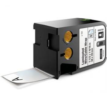 Etikettenband schwarz auf weiß 38x39 selbstlaminierend für Dymo XTL-500