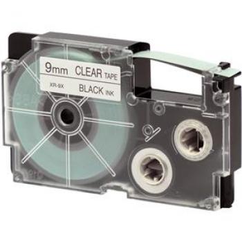 Casio XR-9X1 schwarz auf transparent Schriftband 9mm für Label-Printer