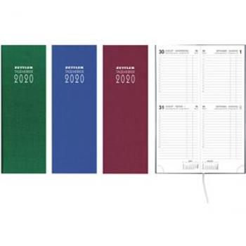Tagebuch 2T/1S sortiert 10,5x29,5cm Schutzeinband 200Seiten 2021